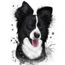 Pet pes akvarel přírodní portrét
