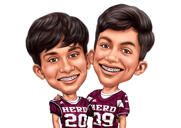 Baby Boys Caricature Portrait from Photos for Personalized Kids Cartoon Drawing Gift