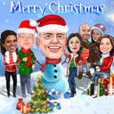 Boss Christmas Gift Caricature from Photos