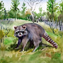 Any Pet Painting from Photos with Background: Watercolor Style