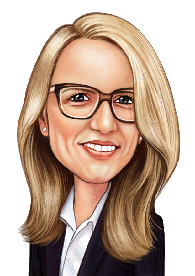 Personalized Employee Caricature in Colored Style