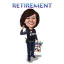 Full Body Retirement Custom Caricature Drawing