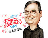 Dibujo de dibujos animados coloreados en el día del padre