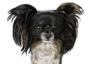 Karikatura zvířat: Pes kreslený portrét