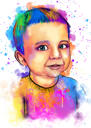 Dítě akvarel portrét