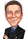Caricatura de hombre de negocios en estilo coloreado