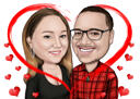 Couple+with+Pet+Caricature+Portrait