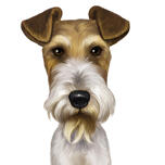 Fox Terrier Caricature Drawing