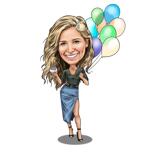 Pintura de caricatura de feliz cumpleaños