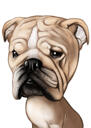 Anpassad bulldogg rolig karikatyr
