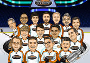 Групповой рисунок команды чемпионов по хоккею