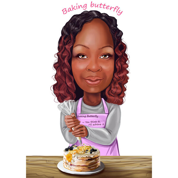 Bakeri kokakunsti karikatuur: kohandatud logokujundus