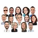 Fotoğraftan Dijital Grup Karikatürü