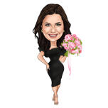 Caricature de femme à partir d'une photo