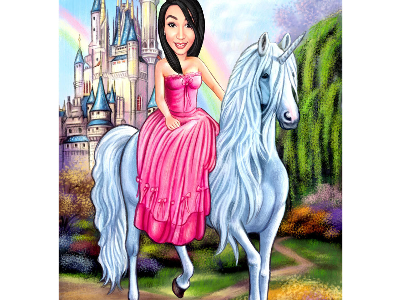 Princess Pre Drawn Canvas for Painting for Kids -  Australia