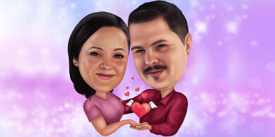 Creative caricature gifts for your husband for valentines day: 12 Styles