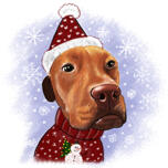 Portrait de chien de Noël mignon à partir de photos