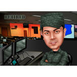 Retired from Military Caricature