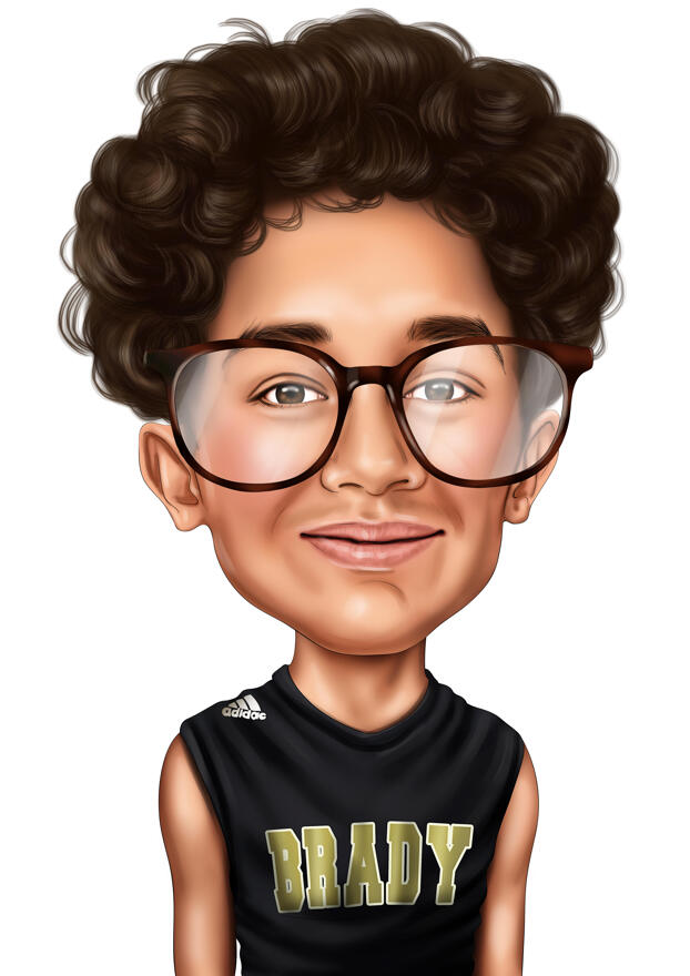 Funny Caricature Portrait Head Drawing