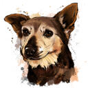 Portret de animal de companie în acuarelă din fotografie