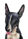 Custom Bull Terrier Cartoon from Photo