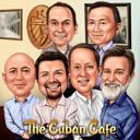 Restoran Karikatürü: Özel Grup Çizimi
