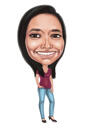 Personal Full Body Caricature in Color Style from Photo