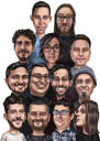 Caricature de groupe à partir d'une photo