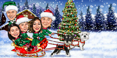7 Best Christmas Caricatures for Family Xmas Gifts