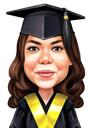 Portret de desene animate personalizat pentru absolvire