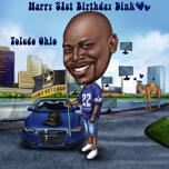 Custom Birthday Caricature with Personal Hobbies