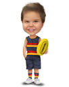 Toddler Cartoon from Photos in Colored Style