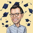 Caricatura personalizada de formatura a partir de foto