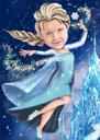 Printsess Elsa kohandatud koomiksijoonistus
