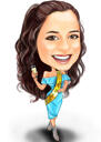 Wine Lover Gift Caricature from Photos