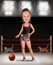 Cadou personalizat cu caricatură de boxer