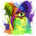 Retrato de mascota en acuarela dibujado a mano a partir de una foto
