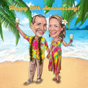 Caricatura de aniversario de pareja a partir de fotos