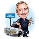 Regalo de caricatura de oficial de policía jubilado