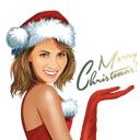 Santa Girl Caricature from Photo