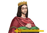 Desen de desene animate cu portret de prinț