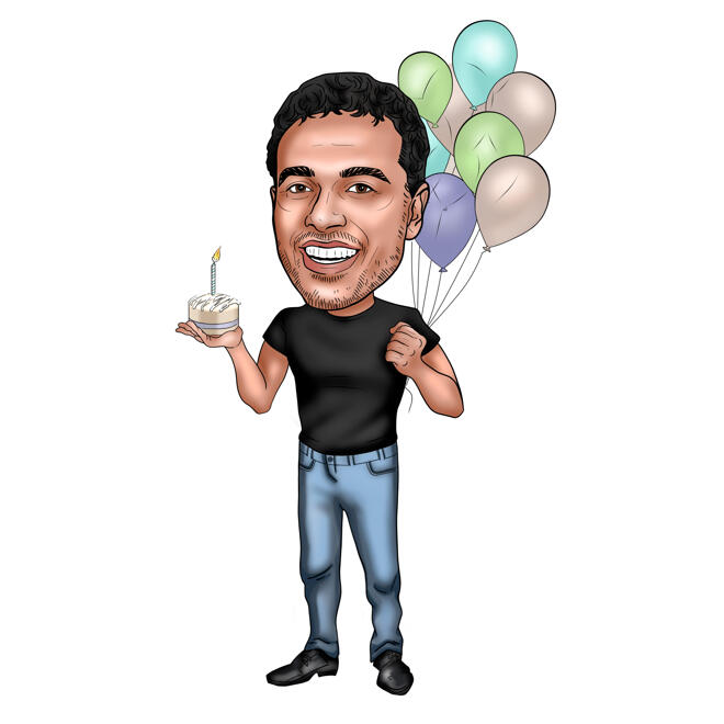 Birthday Caricature for Him: Custom Drawing Gift