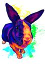 Bunny akvarel portræt