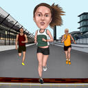 كاريكاتير مجموعة الركض