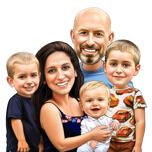 Digitalt familjeporträtt från foto