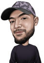 Man Caricature Gift in Colored Style from Photo