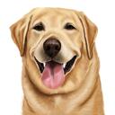 Labrador Cartoon Portrait