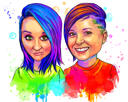 Couple+Caricature+Poster+in+Black+and+White+Style