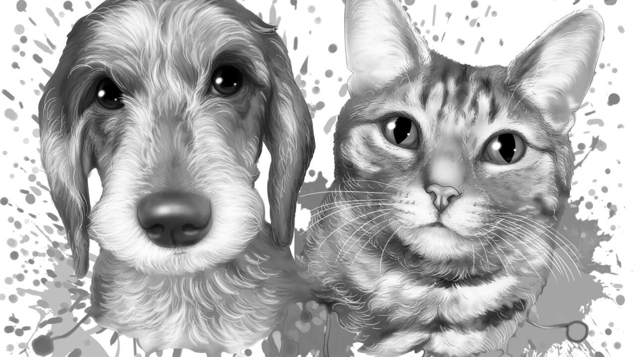 Cat and dog sketch. Vector stock vector. Illustration of vector - 88179748