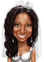 Caricature de femme à partir de photos en style coloré